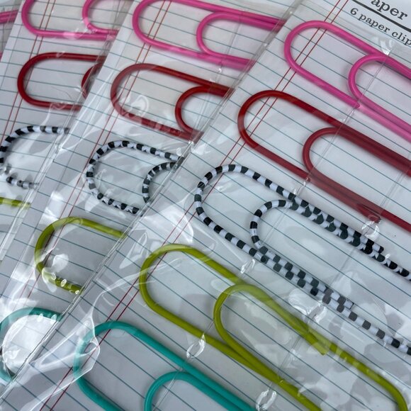 American Crafts Jumbo Paper Clip Pack 373605 u Assorted Colors 4 in Each - Picture 2 of 3